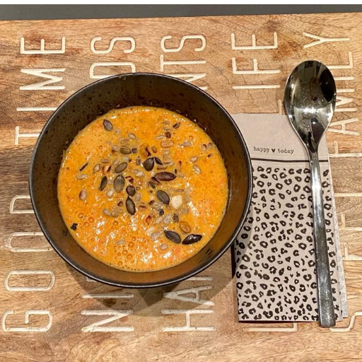 Kürbissuppe mit Mostbröckli