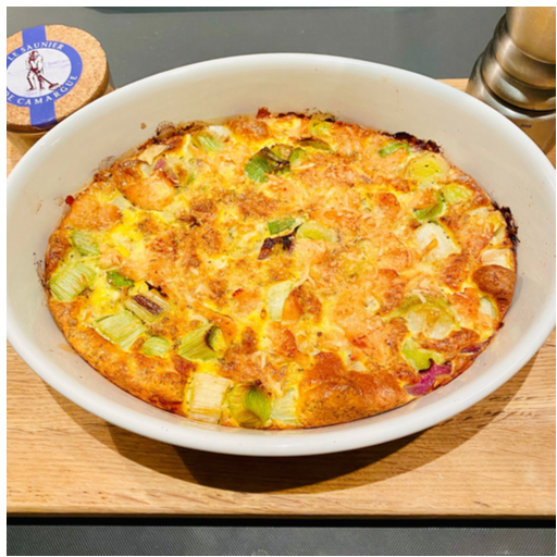 Lauchauflauf mit Lachs